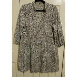 Women's Button Up Mini Dress GUC Size M/L